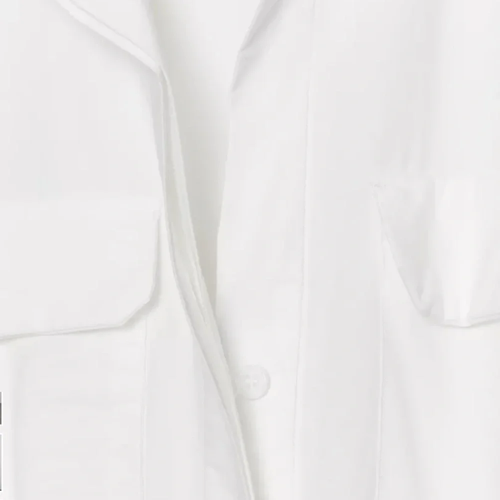 Zara White Midi Shirt Dress with Belt
